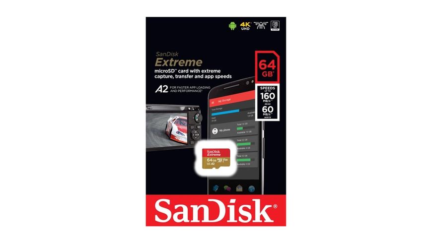 Карта пам'яті SanDisk microSDXC Extreme 64GB UHS-I (SDSQXA2-064G-GN6MN) 31051 фото