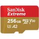 Карта пам'яті SanDisk microSD 256GB C10 UHS-I U3 R190/W130MB/s Extreme V30 (SDSQXAV-256G-GN6MN) 30887 фото 1